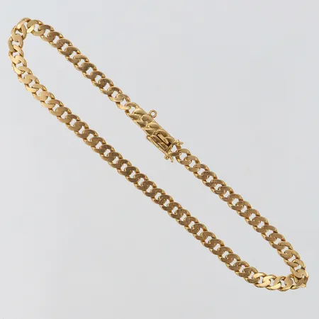 Armband pansar längd 19cm bredd 3,8mm saknar säkerhetskedja 18K. Vikt: 6,3 g