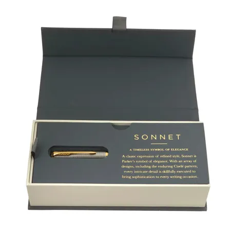 Penna Parker Sonnet Ciselé, sterlingsilver 925/1000 med guldpläterade detaljer, France, kulspets/rollerball, mycket fint skick, original etui