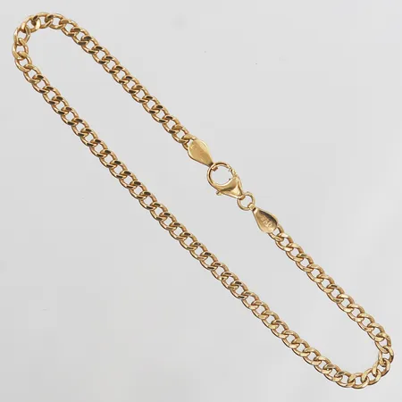 Armband Pansar längd 18,5cm, bredd 3mm, GHA, 18K. Vikt: 2,2 g