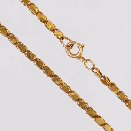 Kedja unoAerre längd ca 39,5cm bredd ca 2mm, defekt 18K Vikt: 6,4 g