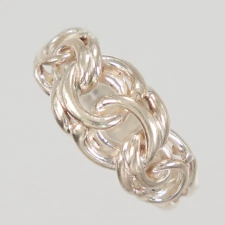 Ring Bismarck stl 20, bredd ca 10mm, NSE Silver 925/1000 Vikt: 5,8 g