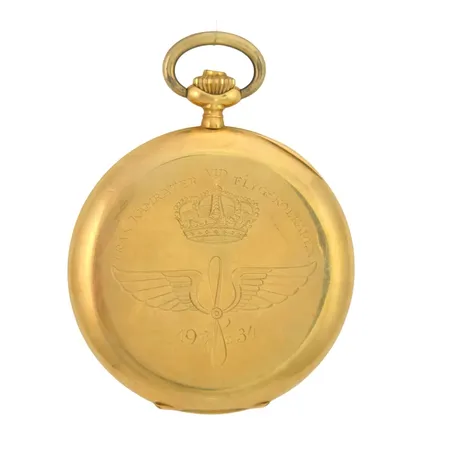 Fickur Phenix, savonette, 14K guld, innerboett i oädel metall, Ø49,5 mm, en visare  lös, gravyr, 64,7g