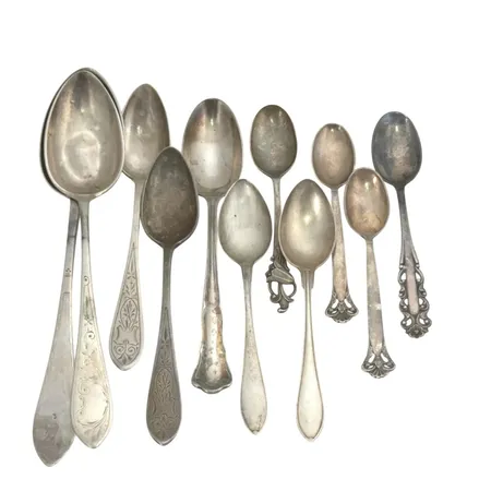 Parti silverskedar 800-830/1000, 178,8g Vikt: 178,8 g