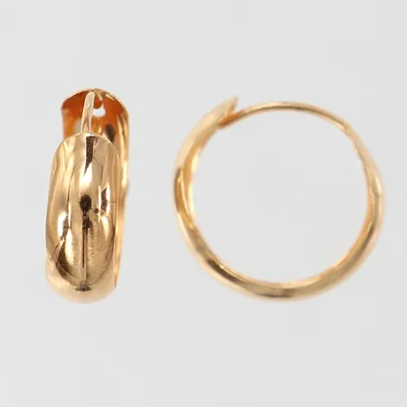 Ett par örhängen creoler Ø12,5mm 18K. Vikt: 0,9 g