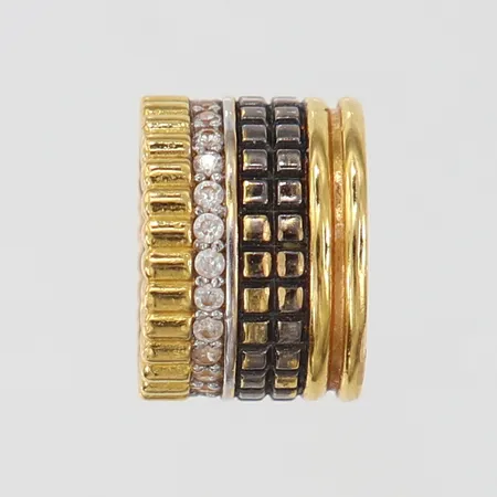 Hänge med stenar 8,3x8,6mm ostämplat 21K. Vikt: 3,6 g