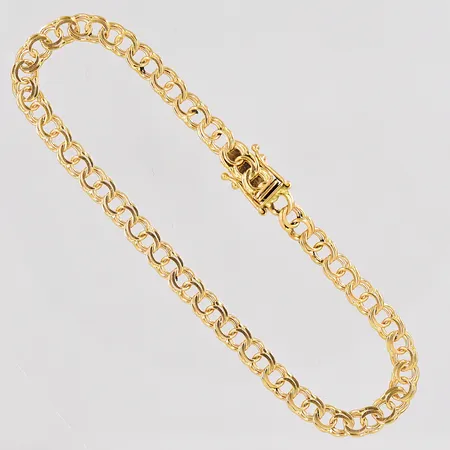 Armband Bismarck längd 18,5cm bredd 4,5mm 18K Vikt: 6,7 g
