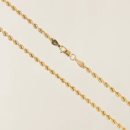 Kedja Cordell längd 41,5cm bredd 2,5mm spår av lagning på länk 18K Vikt: 3,3 g
