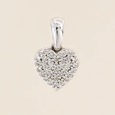 Hänge hjärta med diamanter ca 35xca 0,005ct 11x6,6mm GHA 18K Vikt: 0,7 g