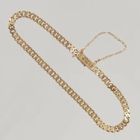 Armband 19cm bredd:4,0mm manglad Pansar 18K 6,5g.