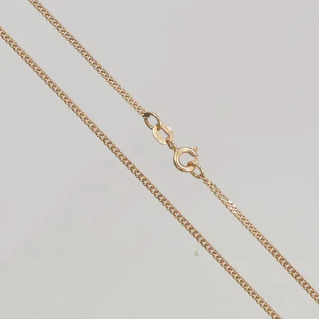 Kedja 39,5cm bredd:1,5mm Pansar 18K 3,8g.
