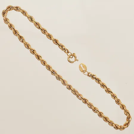Armband Cordell längd 20,5cm bredd 3,2mmm defekt lås 14K Vikt: 2 g
