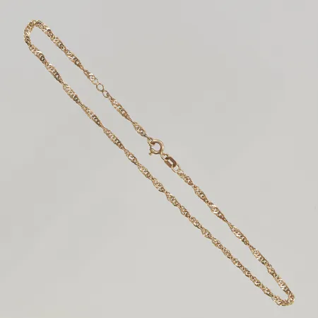 Vristlänk 23-25cm bredd:2,2mm 18K 2,5g.