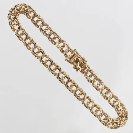 Armband Bismarck längd 18,5cm, bredd 6mm, 18K. Vikt: 12,2 g
