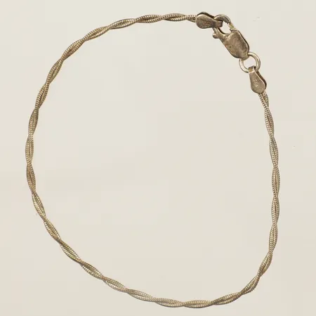 Armband flätad 19cm bredd 1,8mm 925/1000 silver Vikt: 2,9 g
