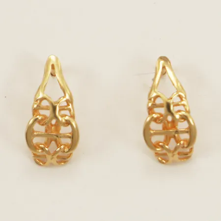 Ett par örhängen X-länk med stav 13x6mm 18K Vikt: 1,5 g