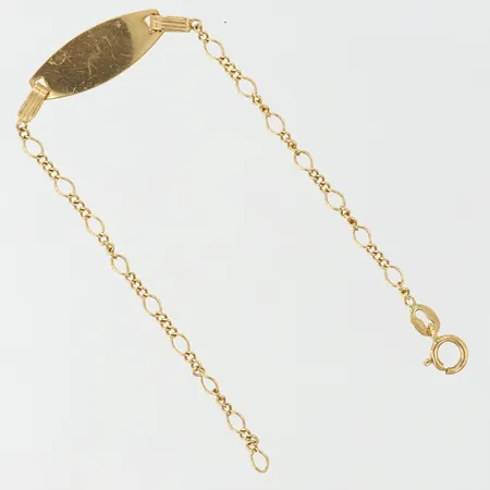 Armband defekt gravyr 18K. Vikt: 1,3 g