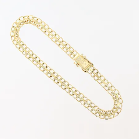 Armband X-länk längd 19cm bredd 5mm 18K Vikt: 9,2 g