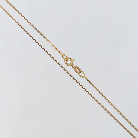 Kedja Venezia längd 38,5cm bredd 1mm 18K. Vikt: 3,1 g