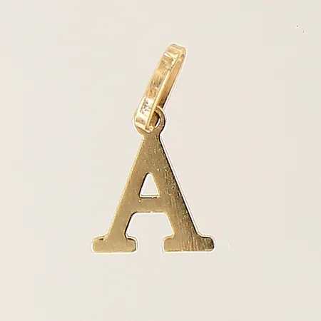 Hänge bokstav "A" 12x7mm 18K Vikt: 0,3 g
