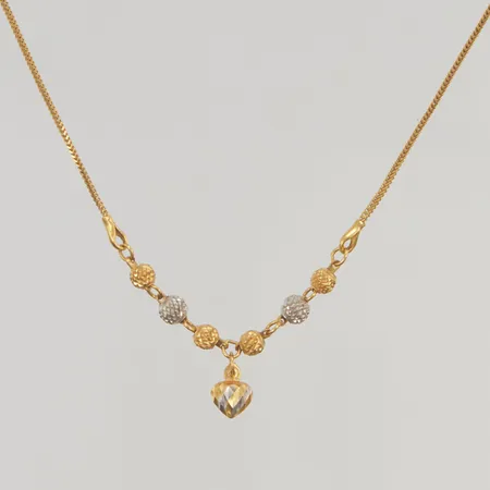 Collier 45cm bredd:0,8-3,6mm 21K 4,3g.