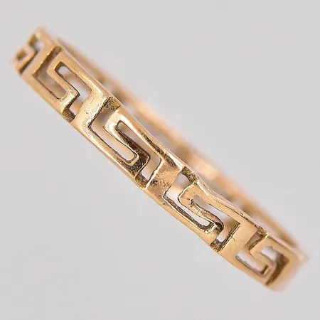 Ring stl:18¾ bredd 2,9mm klämd skena 14K Vikt: 1,1 g