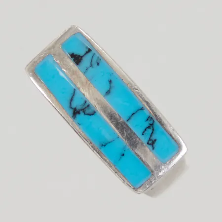 Ring med turkosliknande stenar stl 18, bredd 8,5mm, Silver 925/1000 Vikt: 5,5 g