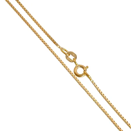 Halskedja Venezia i 18K guld, Balestra Italien, Guldfynd (GFAB), längd 50,0 cm, bredd 1 mm, fint skick Vikt: 3,8 g