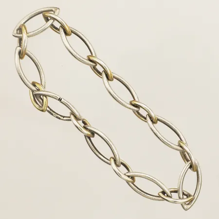 Armband längd 19,5cm bredd 8,3mm delvis förgyllt silver 925/1000 Vikt: 15,2 g