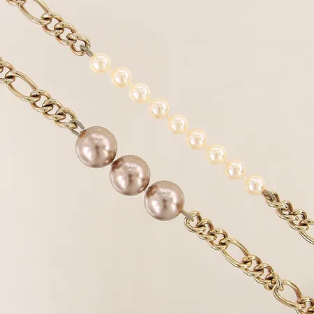 Collier Dolce Gabbana med imitationspärlor längd ca 125cm bredd: 8,9-15,8mm guldfärgad metall tag