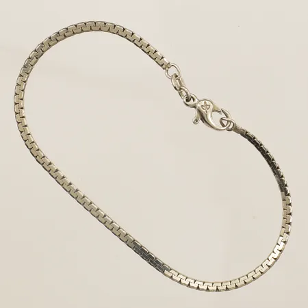 Armband 18,5cm bredd 2,3mm vitguld 18K Vikt: 5 g