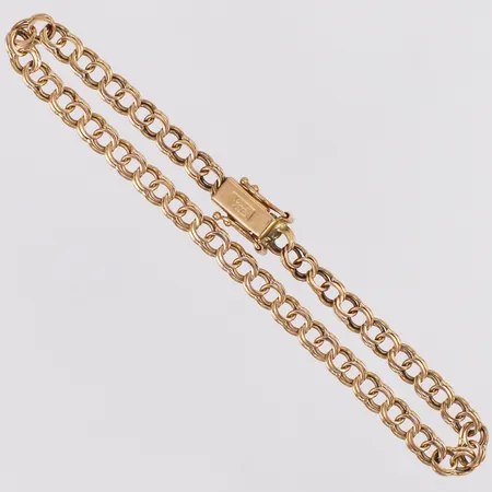 Armband Bismarck längd 20cm bredd 4mm, Guldfynd 18K Vikt: 6,6 g