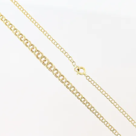 Collier doserad Bismarck längd 47cm, bredd 2,5-5mm, 18K  Vikt: 6,4 g