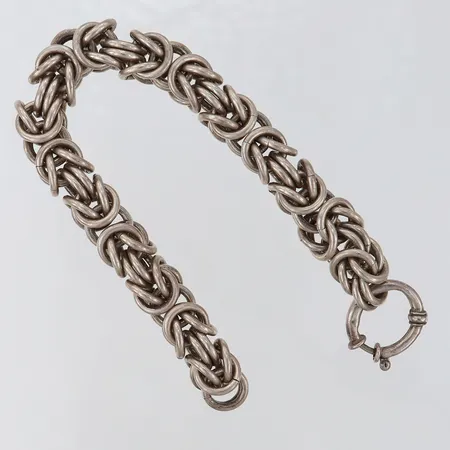 Armband Drottninglänk längd 21,5cm bredd 10mm Silver 830/1000. Vikt: 93,5 g