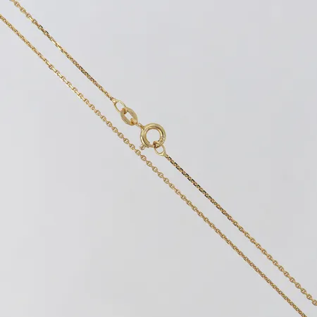 Kedja Ankar längd 40,5cm bredd ca 0,8mm, något buckklig vid lås, 9K Vikt: 1,8 g
