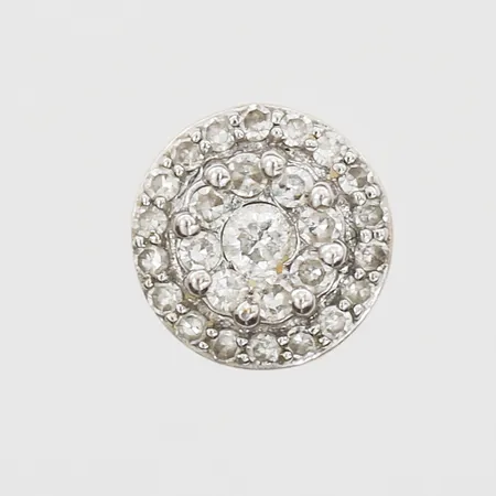 Hänge med diamanter totalt 0,16ctv enligt gravyr, Ø7mm, GHA, 18K. Vikt: 0,9 g