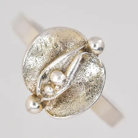 Ring Theresia Hvorslev ställbar stl:18 ovandel bredd 13mm Mema silver 925/1000 Vikt: 2,8 g