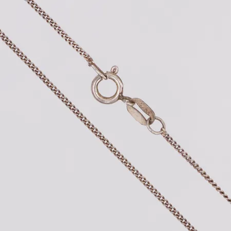 Kedja Pansar längd 40cm bredd 1mm, defekt låsögla silver 925/1000 Vikt: 1,7 g