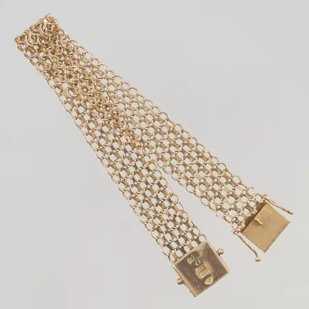 Armband 18cm bredd:12,8mm X-länk 18K, 15,1g.