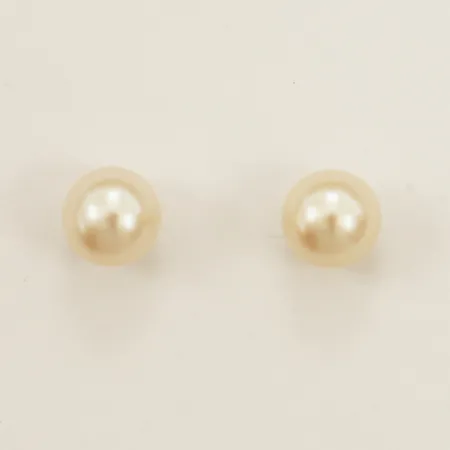 Örhängen med imitations pärlor Ø6,5mm 18K Vikt: 1,1 g
