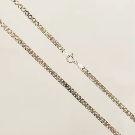 Kedja X-länk 42,5cm bredd 3,6mm skadad länk 925/1000 silver Vikt: 8,1 g
