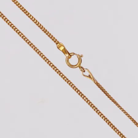 Kedja rävsvans längd 44,3cm bredd 1mm, 21K Vikt: 2,6 g