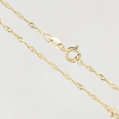 Collier med integrerade kulor längd 45cm bredd 0,6-3mm 8K Vikt: 1,4 g