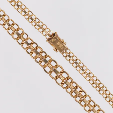 Collier X-länk längd ca 45cm bredd 5-9mm, TC 18K Vikt: 20,7 g