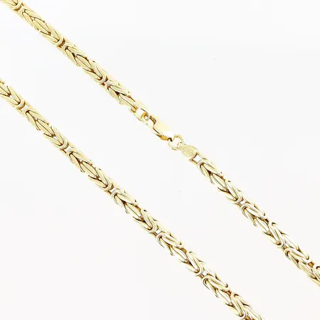 Kedja kejsarlänk längd 55cm bredd 4mm ihålig 14K Vikt: 22,4 g