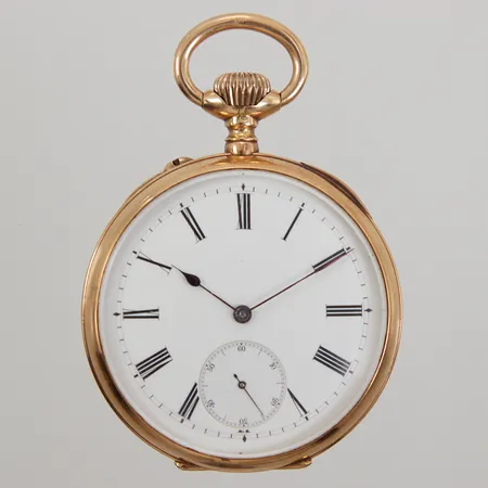 Fickur 14K, Ø50mm, manuell, boettnr: 4565, innerboett i 14K, etui, bruttovikt: 92,7g Vikt: 0 g
