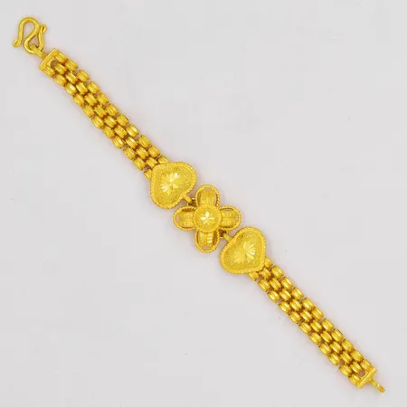 Armband thaiguld längd 16cm bredd 8,5-17,8mm 2 baht 23K Vikt: 30,4 g