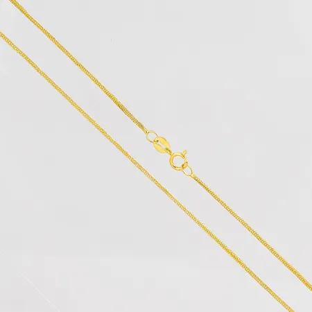 Kedja längd 40cm klämd länk 21K Vikt: 2,1 g