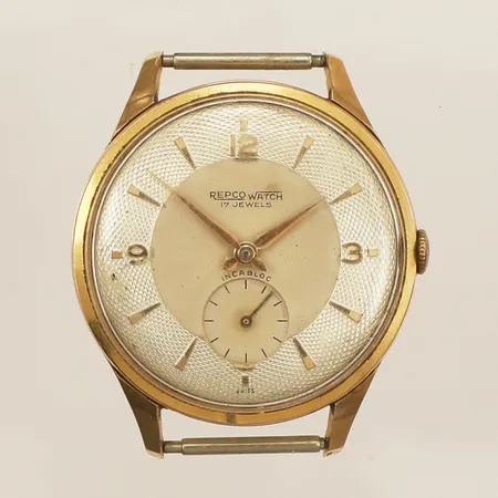 Herrur Repco Watch 17 Jewels 18K manuell Ø36mm boett-nr:903 liten sekundvisare armband saknas repig 18K Vikt: 25,7 g