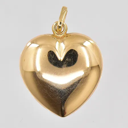 Hänge hjärta, bredd 20,6mm längd 28mm, ihålig, 18K Vikt: 2,7 g