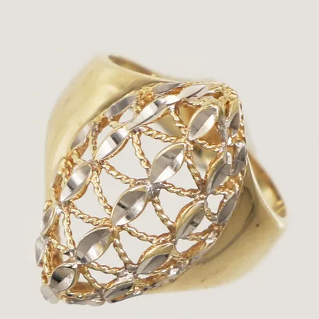 Ring, stl 16½, bredd 3-20,5mm, 14K  Vikt: 4,4 g